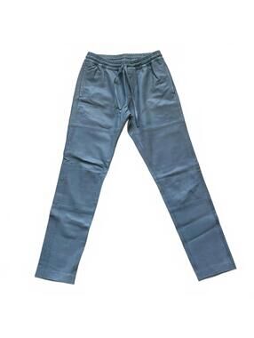 Zadig & Voltaire Parone Cuir Deluxe Pants Faux Leather Blue Women's Size EU 38